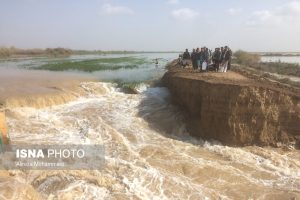 شهر “رفیع” استان خوزستان در محاصره سیلاب