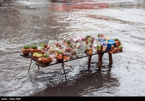 بارش باران و آبگرفتگی معابر در تبریز