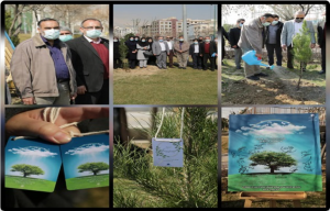 مراسم گرامی‌داشت روز درختکاری و یادبود درگذشتگان بیماری کرونا در شرکت مخابرات ایران