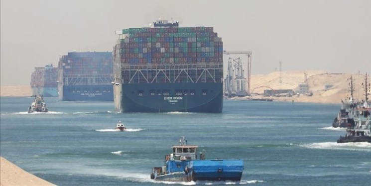 کاهش ۳۶ درصدی تردد کشتی‌ها از کانال سوئز