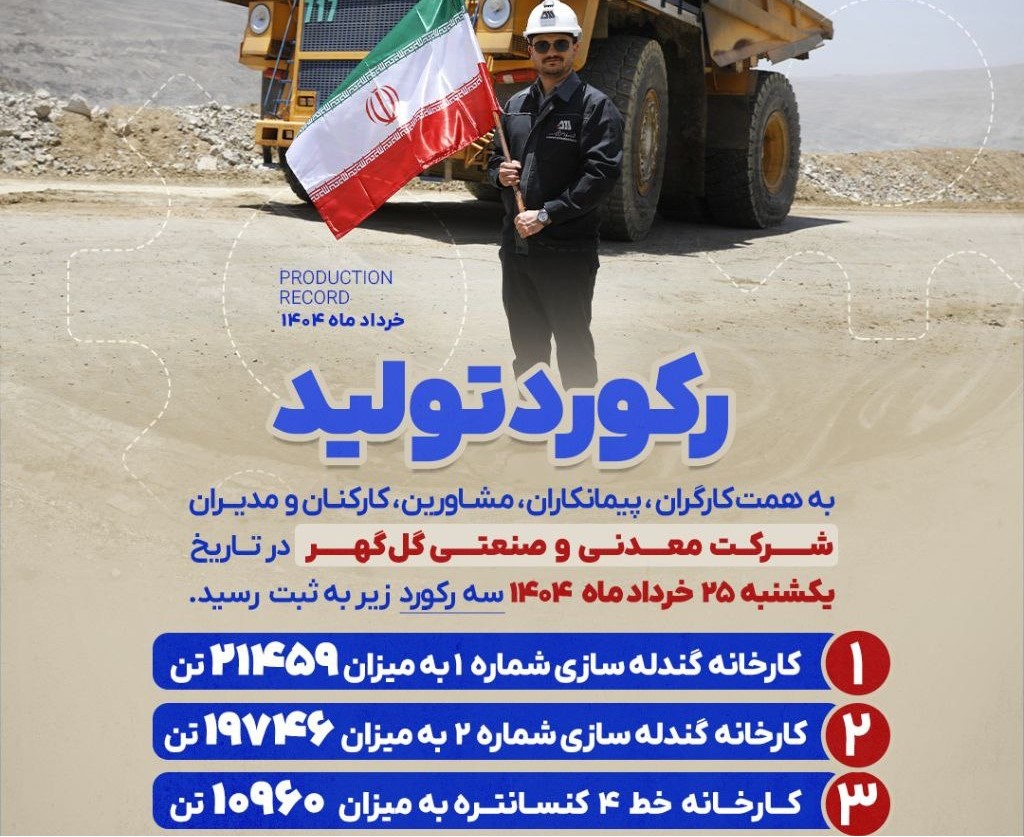 سه رکورد همزمان تولید روزانه در کارخانههای کلیدی گلگهر سه رکورد همزمان تولید روزانه در کارخانههای کلیدی گلگهر