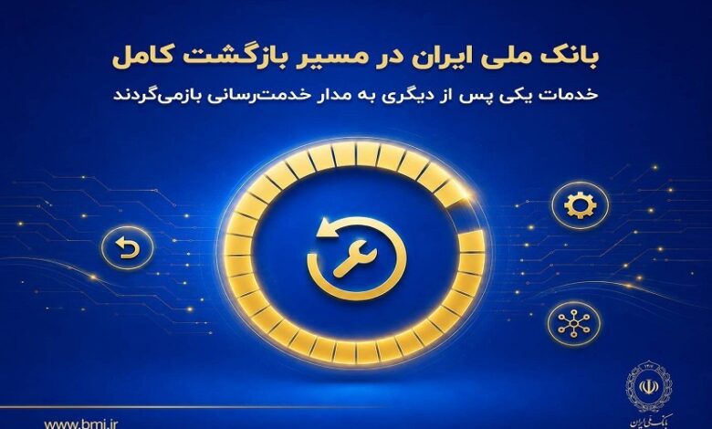 بازگشت خدمات بانک ملی