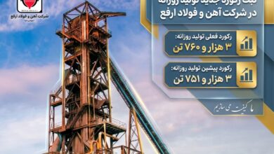 رکورد تولید آهن اسفنجی