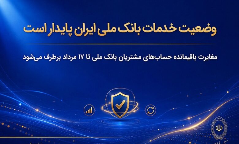 ارائه خدمات پایدار بانکی در بانک ملی